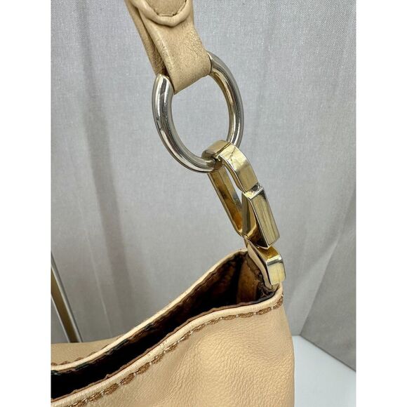 Plinio Visona, Yellow Leather Tote, Large, magnetic closure cheetah Print Inside - Picture 4 of 15